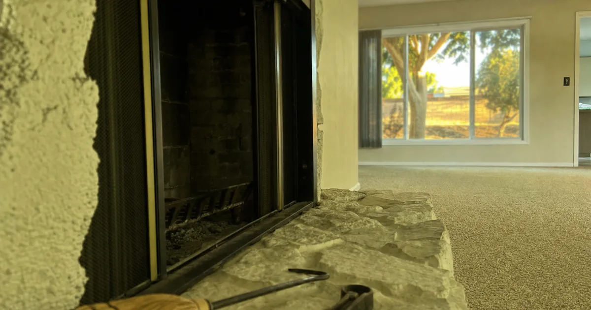 Chula Vista, CA: a residential fireplace ready for service